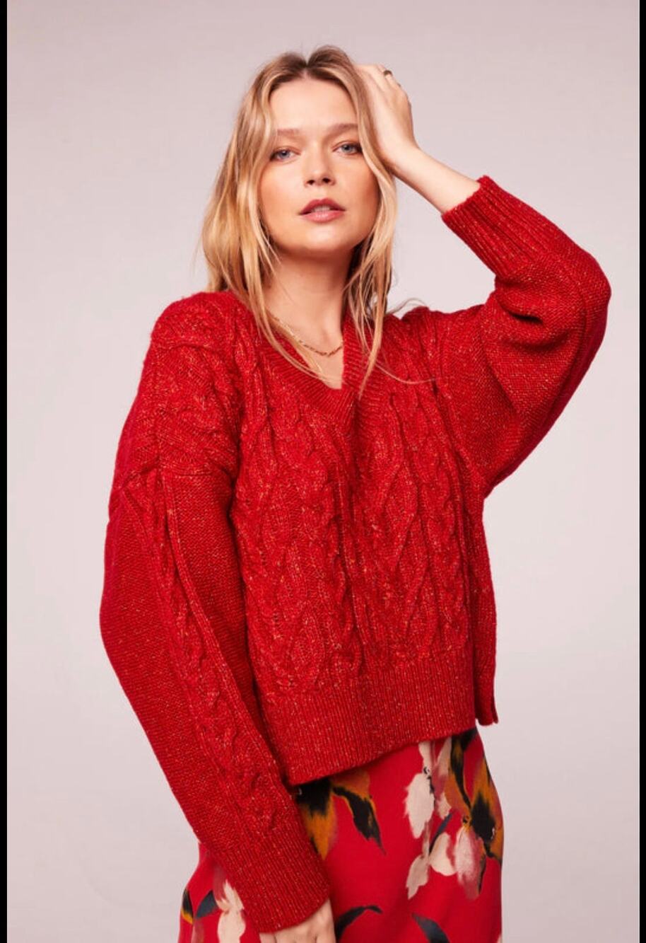 Band of the Free Women’s Oversized Red Sweater Sz M